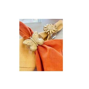 ห่วงรัดผ้าเช็ดปากทรงกลมแบบหรูหราทำจากสเตนเลสสตีลดีไซน์ปีกนูนสีเงิน - Product Image 6