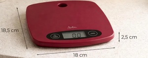 Bilancia da cucina elettronica rossa fino a 5 kg (Jata HBAL1203) - Product Image 3
