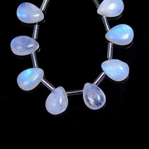 Venta caliente suave forma de pera facetada 4mm Arco Iris piedra lunar cuentas piedras preciosas naturales cuentas sueltas joyería collar fabricación entera - Product Image 5