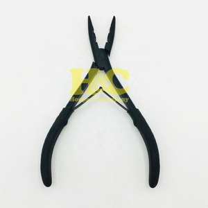 Pince à cheveux en acier inoxydable pour extensions micro-nano, outil d'ouverture et de retrait, outil de coiffage pour boucles de cheveux, emballage avec logo - Product Image 3