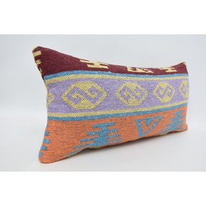 Purple Woven Bohemian Wool <b>Bolster</b> <b>Pillow</b> 12x24 Inch Luxury Eco-Friendly Non-Slip Removable Washable Vintage Pattern Home Decor - Product Image 3