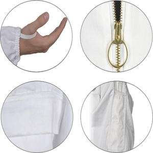 Veste d'abeille en tissu à mailles en coton/polyester ventilé de haute qualité Costume d'apiculture Preuve d'abeille Protection de niveau D - Product Image 5