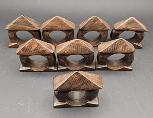 Wooden Napkin Rings Farmhouse Wood Napkin Ring, Handmade Serviette Buckles Holder for <b>Table</b> Setting, Wedding, Thanksgiving Day - Product Image 6