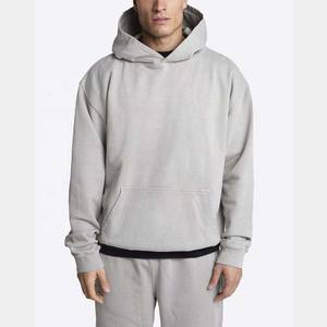 Veste matelassée à capuche surdimensionnée unisexe de luxe, sweat-shirt en polaire tricoté épais personnalisé, 100% coton, écologique, coupe-vent - Product Image 4
