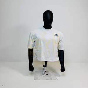 T-shirts imprimés en relief de couleur blanche personnalisés, streetwear, surdimensionnés, en coton lourd, style vintage, imprimés, respirants, pour hommes - Product Image 1