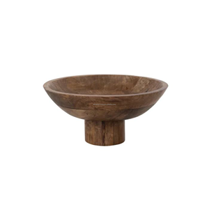 Customization <b>Mango</b> <b>wood</b> footed <b>bowl</b>, Wooden Salad <b>Bowl</b> Or Fruit Storage <b>Bowl</b> For Kitchen And Dinning - Product Image 1