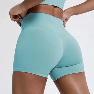 กางเกงขาสั้นโยคะเอวสูงสำหรับผู้หญิงกางเกงขาสั้นฟิตเนสกางเกงกีฬาขาสั้นเข้ารูป - Product Image 1