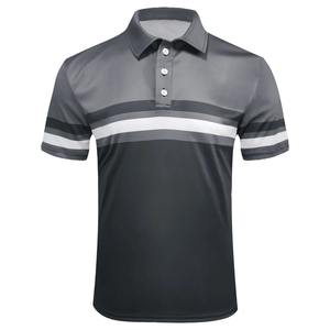 Polo homme en polyester ajusté, séchage rapide, col rond, pour course et fitness, col classique, respirant, par Dress Sports - Product Image 3