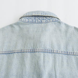 Chaqueta vaquera cómoda antiarrugas para mujer, ropa activa transpirable, tarifa barata, último diseño, chaqueta vaquera para mujer con bolsillos - Product Image 6