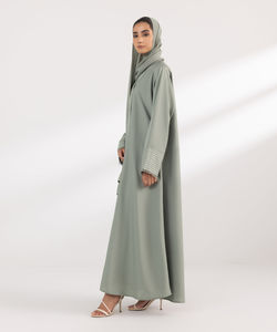 Abaya larga de mujer cómoda de mejor diseño personalizado abaya de mujer islámica al por mayor a bajo precio nuevo en blanco liso personalizado - Product Image 2