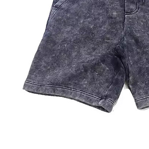 Pantalones cortos lavados con ácido transpirables de colores personalizados para hombre, pantalones cortos de cintura con cordón de peso pesado de último diseño para hombre - Product Image 4