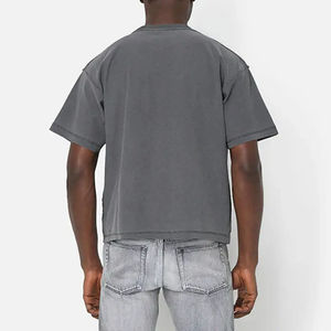 Camiseta Deportiva de Manga Corta para Hombre, Corte Regular, Tela de Lona 100% Algodón de Primera Calidad, Logotipo Personalizado, Estilo Lavado, Moda Urbana - Product Image 2