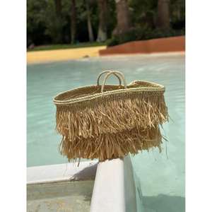 Vente en gros de pantoufles et sandales marocaines en raphia faites à la main, chaussures tissées écologiques pour femmes et hommes, fournisseur direct de commandes en gros - Product Image 1