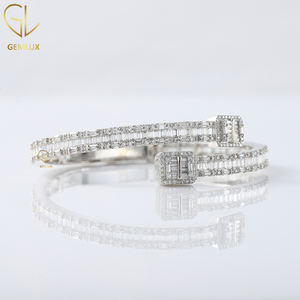 Alta demanda Joyería fina Bling VVS Baguette Cut Moissanite Diamond Hiphop Pulsera Brazaletes - Product Image 2