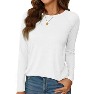 Camiseta lisa de manga corta con cuello redondo para mujer, camiseta de manga corta transpirable de alta calidad para mujer, Camiseta de algodón 100%, camisetas informales - Product Image 5