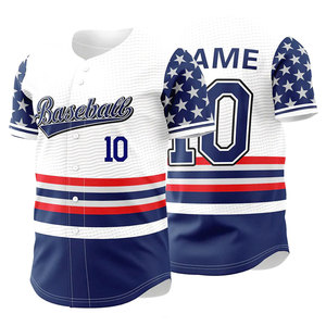 Jersey de béisbol bordado personalizado de alta calidad con técnicas impresas de secado rápido y transpirables Mangas cortas y diseño teñido liso - Product Image 1