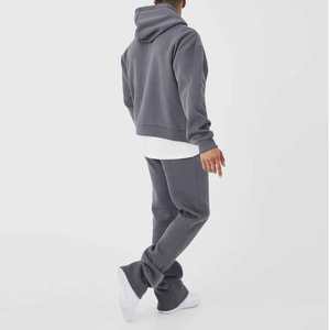 Haute qualité 100% coton léger respirant surdimensionné survêtement à capuche-solide Logo personnalisé imprimé hiver gros ensembles hanche - Product Image 2