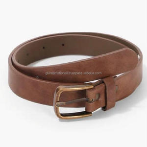 Best Quality Full Grain Cowhide <b>Men's</b> Fashion Leather Casual <b>Belt</b> <b>for</b> <b>Jeans</b> in Customized Sizes with Antique Brass Pin Buckle - Product Image 1