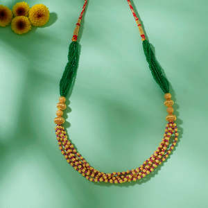 Collar Largo de Oro Harit Manjiri para Mujer - Joyería de Cadena Fina - Product Image 1