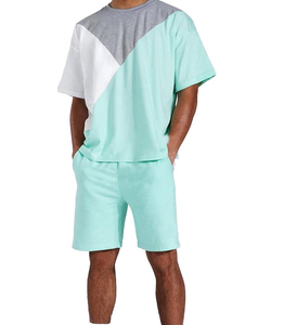 Conjunto de Verano Unisex de Jersey Grueso, Color Gris Liso, Estilo Holgado, Camiseta y Pantalones Cortos, Color Sólido, Personalizable - Product Image 5