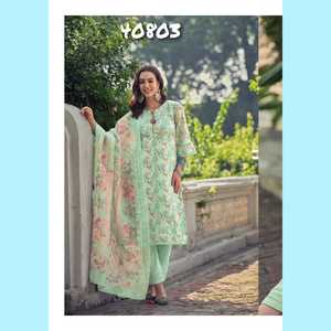 กางเกง kurti ผ้าฝ้ายแท้พร้อมอุปกรณ์เสริมและงานช่างจาก surat - Product Image 5