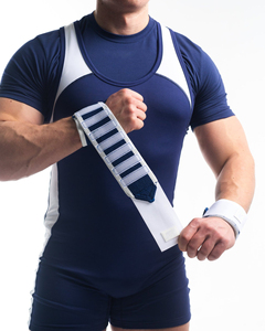 Muñequeras de seguridad para fitness Logotipo personalizado Soporte de muñeca ajustable Levantamiento de pesas Muñequera Correa Brace con envolturas de bucle para pulgar - Product Image 5