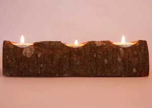 เชิงเทียนทำจากไม้ธรรมชาติสำหรับตกแต่งห้องนอนการตกแต่งพื้นที่สวดมนต์และแสงล้อมรอบในชีวิตประจำวันขายส่งจากอินเดีย - Product Image 6