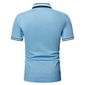 Polo uni à manches courtes pour hommes Piqué Top en coton mélangé Golf Cotton Material Top Class Polo T Shirt - Product Image 3