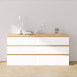 Sotta Luxury <b>6</b>-<b>Drawer</b> Chest & Extension Table Modern Design with Stainless Steel & Solid Oak Wood for Home or Hotel Furniture - Product Image 4