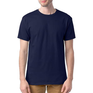 Camiseta de Cuello Redondo de Color Sólido de Primera Calidad para Hombre, 100 % Algodón Jersey, con Impresión de Logotipo Personalizado, Ecológica y de Secado Rápido, Directo de Fábrica - Product Image 1