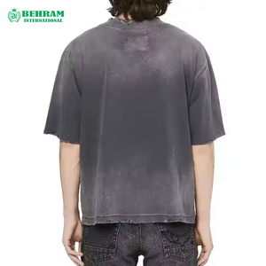 Camiseta de Verano 2025 para Hombre, Cuello Redondo, Manga Corta, Color Sólido, 100% Algodón, Ecológica, Transpirable, Corte Holgado, Impresión DTG, Venta al Por Mayor - Product Image 3
