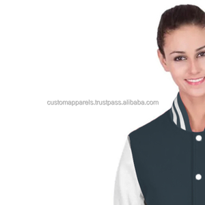 Veste universitaire matelassée en coton respirant avec logo personnalisé Vêtements de mode élégants pour femmes avec broderie - Product Image 5