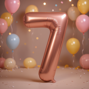 ลูกโป่งปาร์ตี้เลิฟ นูเมโร โรสโกลด์ N7 45 ซม. 12 ชิ้น/ถุง - Product Image 3