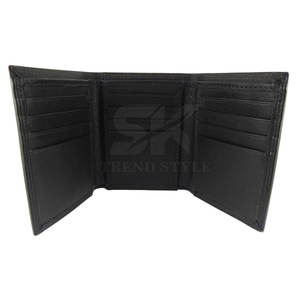 Portefeuille homme en cuir, nouvelle conception personnalisée 2026, cuir de qualité supérieure, portefeuille homme à trois volets, couleur unie - Product Image 5