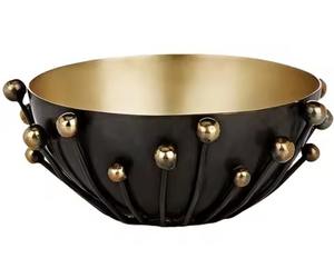 Bol en métal plaqué or de haute qualité, nouvel article décoratif pour la salle à manger, bol de service en métal - Product Image 6