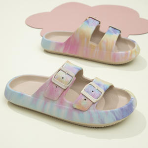 Sandalias Planas de EVA para Mujer y Hombre, Verano, Punta Abierta, con Amortiguación de Aire, Cierre Deslizante, Ligeras, Antideslizantes, para Exteriores - Product Image 1