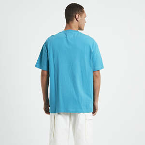 T-shirt personnalisé 100% coton pour hommes couleur unie blanc noir avec options de conception de t-shirt uni vierge à manches courtes - Product Image 6