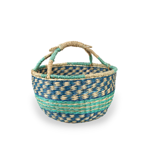 Nouveau Panier Bolga en jonc de mer 2024, style africain, avec poignées, pour rangement et linge, design flexible et écologique, fabriqué au Vietnam par Vecraft - Product Image 2
