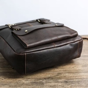 CLC Vintage Large Stylish Genuine <b>Leather</b> Sport Duffle Backpack Custom Logo Fashionable Candy Color <b>Men</b> Women Travel Gym Hook - Product Image 2