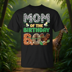 T-shirt Décoratif pour Fête de Famille - Thème Safari Jungle Anniversaire Maman et Papa - Vêtements Promotionnels - Product Image 3