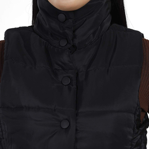 Chaleco Acolchado para Mujer, Servicio OEM, Color Negro Cálido, Cierre de Cremallera, Sin Mangas, Impermeable, Tejido de Punto, Acolchado, Ropa de Calle - Product Image 5