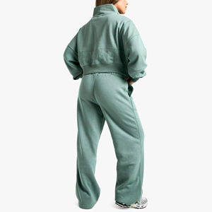 Chándal con Capucha para Mujer, Diseño Personalizado, para Uso en Exteriores, MOQ Bajo, Estilo Casual, Patrón Sólido, Ropa de Invierno Personalizada, 100% Algodón - Product Image 2