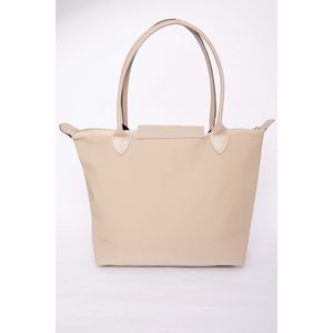 Beige Cow Skin Hand & Shoulder Bag with <b>Leather</b> Flap Grain Type Elegant Use for Handbag - Product Image 2