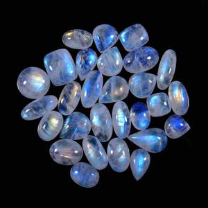 Pierre de lune arc-en-ciel forme mixte calibré fabrication de bijoux Cabochon pierre précieuse en vrac pierre de lune arc-en-ciel pierre précieuse en gros - Product Image 1