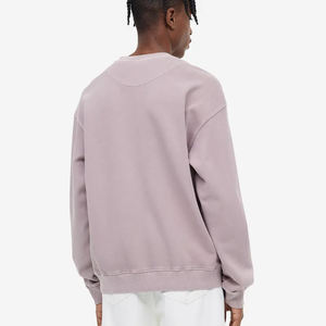 Alta calidad hombres color lila peso pesado polar cuello redondo sudadera últimas sudaderas de gran tamaño sudadera básica - Product Image 4