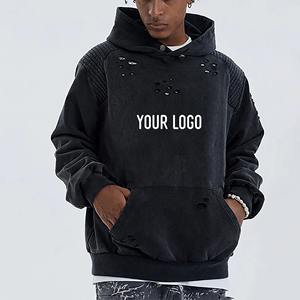 Sweats à capuche épais de haute qualité, sweats à capuche Gypsophila pour hommes, sweats à capuche à épaules tombantes pour hommes, sweats à capuche personnalisés avec logo pour hommes - Product Image 4