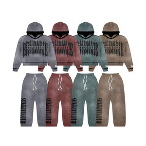 ชุดวอร์มวินเทจประดับพลอยเทียมพร้อมแผ่นปะติดลายปักกางเกงวอร์มทรงบานผ้าบ็อกซี่และชุดเสื้อสเวตเตอร์แบบกำหนดเอง - Product Image 6