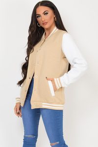 New Female Designer Button Closter Casual Bomber Varsity <b>Jackets</b> Streetwear Fashion Winter Women Varsity <b>Jackets</b> - Product Image 2