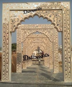 ของตกแต่งกรอบกระจกทำด้วยมือสำหรับเวทีมุสลิมที่กำลังมาแรงแผงฉากหลังทำจากไม้ทนทานติดตั้งสำหรับตกแต่งงานแต่งงานผู้ส่งออก - Product Image 2