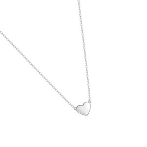 Collier tendance en argent 925 avec pendentif en forme de cœur, chaîne à maillons, pour un usage quotidien, collier de luxe, bijoux minimalistes délicats - Product Image 6